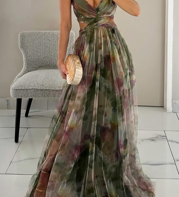 Giselle | Hurmaava Maxi-mekko Kukkaprintillä